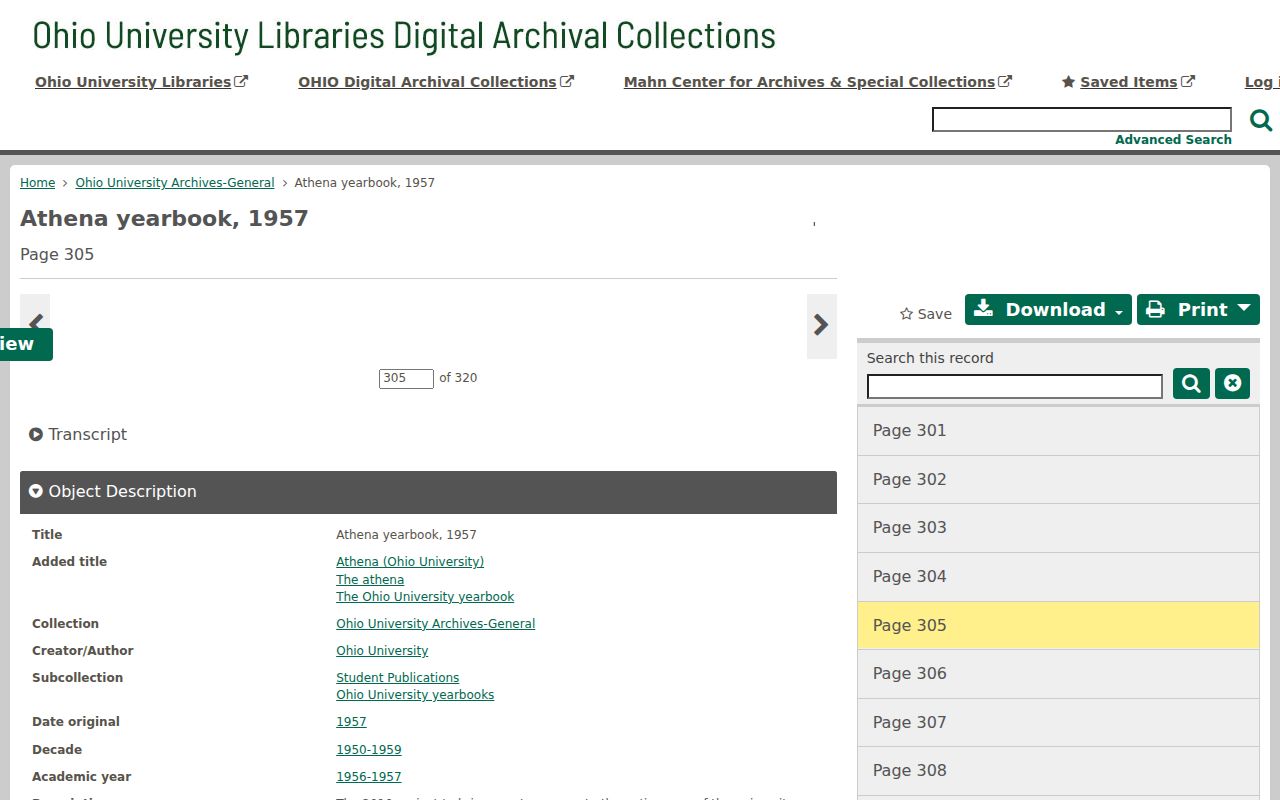 Athens Township city directory Ohio University local historical collection